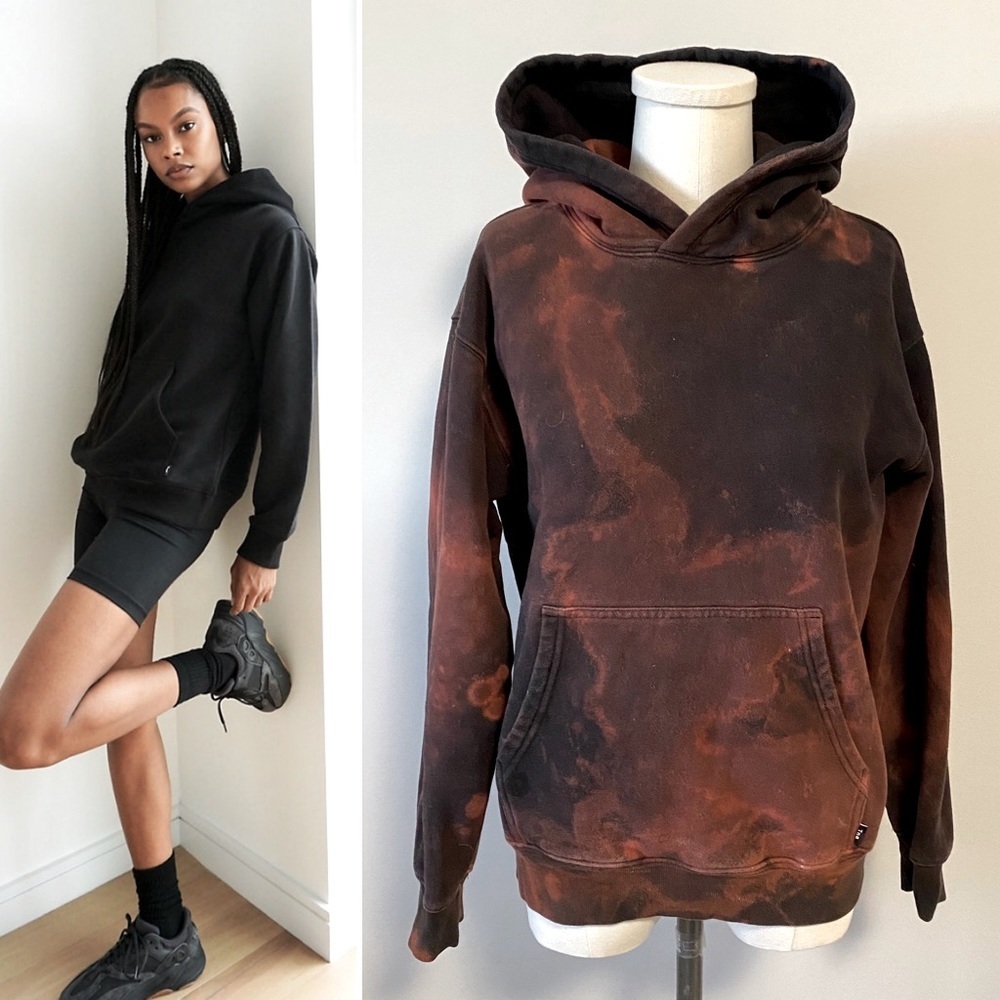 Aritzia TNA The Perfect Hoodie Bleach Tie Dye